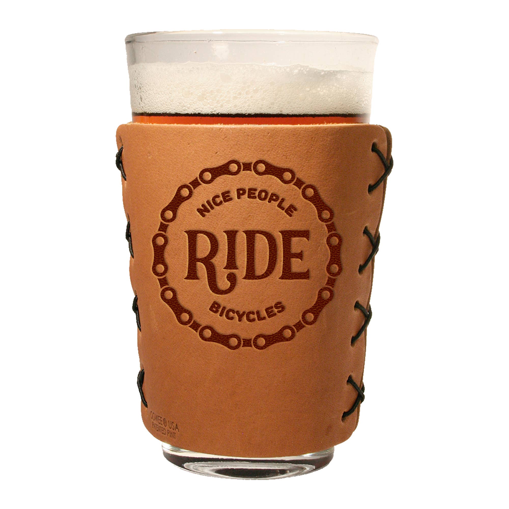 Oowee Products - Wholesale Drinking Glass/Cup - Retail Ready Pick-A-Logo Leather Pint Glass Sleeve and Box14