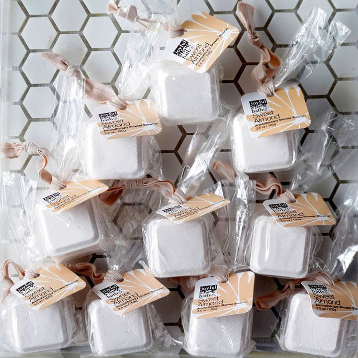 Joyful Bath Co. - Wholesale Shower Steamer/Bomb - Sweet Almond - Aromatherapy Shower Steamer2