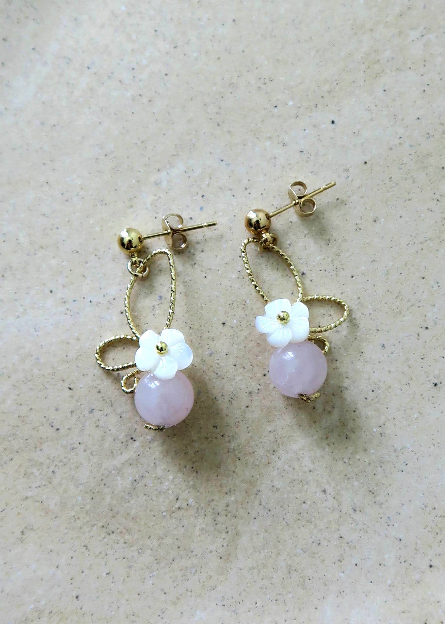 Hirondelle Bijoux - Wholesale Dangle Earrings - Daphné floral earrings3