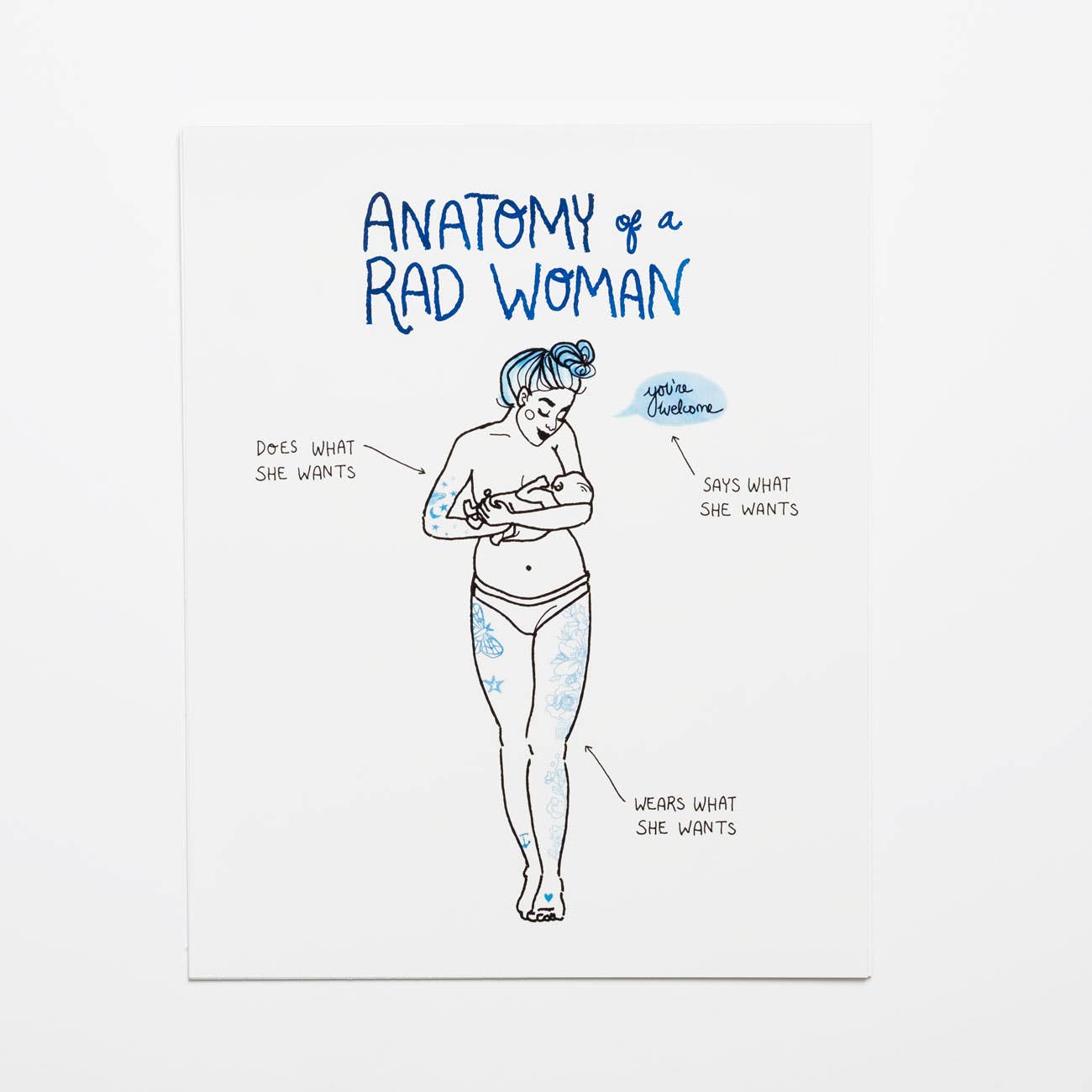 Wild Optimist - Wholesale Art Print - Anatomy of a Rad Woman Print1