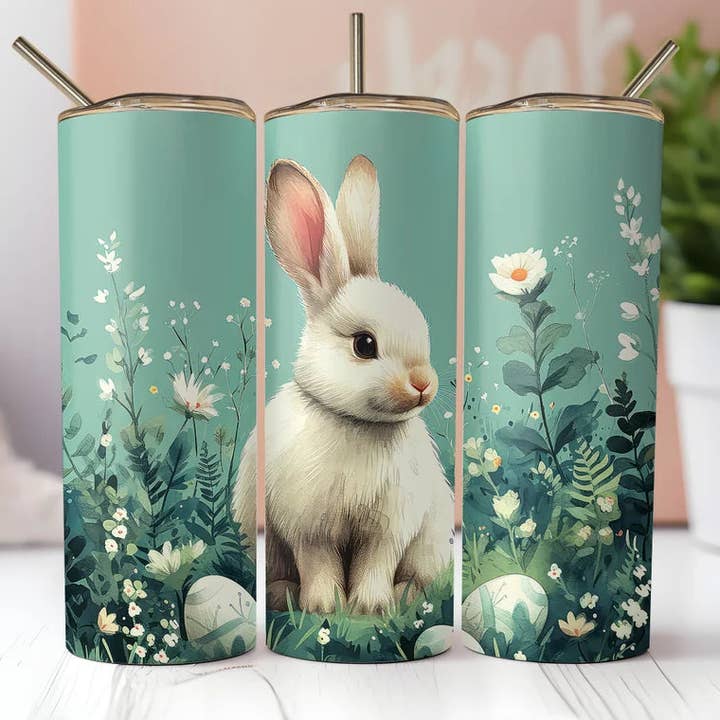 Spring Easter Rabbit Bunny | Tumbler for wholesale by Designs by Robyn