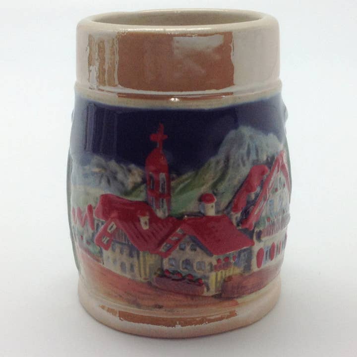 European Heritage Gifts - Wholesale Beer Glass/Mug - Alpine Village Engraved Beer Stein Shot Glass1