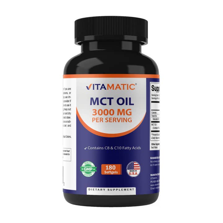 Vitamatic – wholesale Oral supplement/vitamin – Vitamatic MCT Oil Softgels 3000mg | 180 Softgels