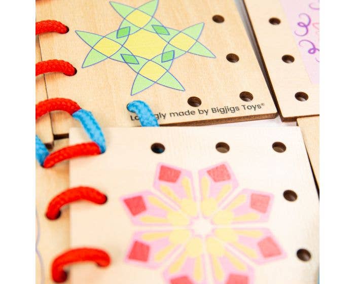 Bigjigs Toys - Wholesale Wood Toy - Kids - Lacing Tiles1