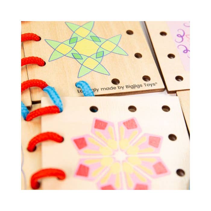 Bigjigs Toys - Wholesale Wood Toy - Kids - Lacing Tiles1