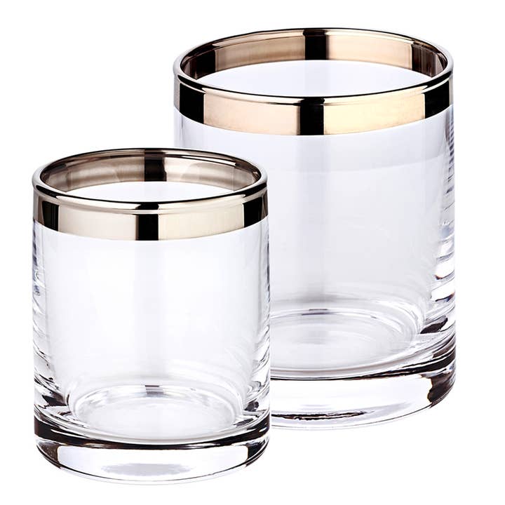 Set of 2 Windlights Molly Height 8 cm and 10 cm for wholesale by EDZARD