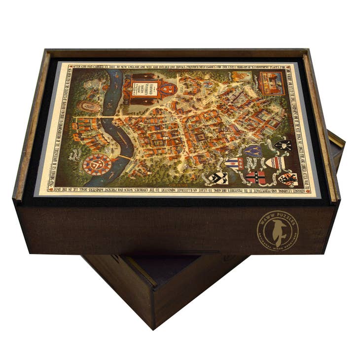 Puzzle en bois de l'université de Harvard | Radcliffe | Puzzle pour adulte pour la vente par WAWW Artisanal Wooden Puzzles