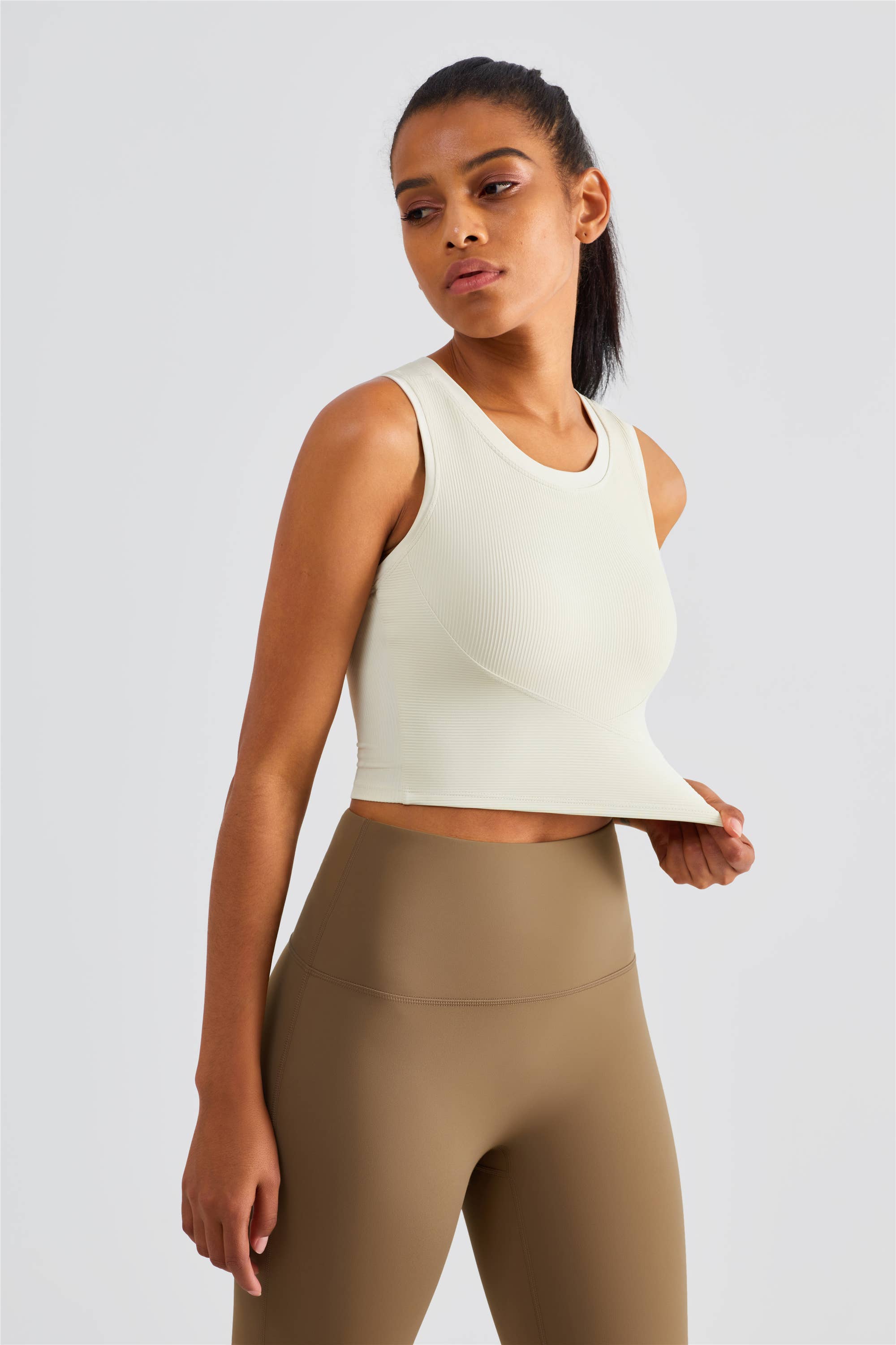 91thelabel - Vendita all'ingrosso Canotta - Donna - Canotta a coppa sagomata a costine Malibu26