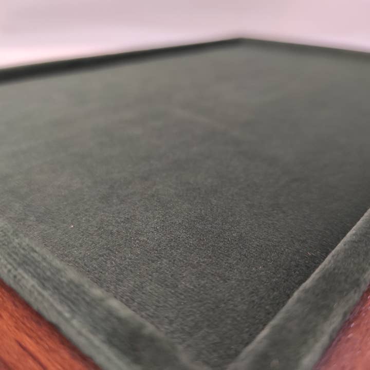 Plateau tray in wood and velvet for jewelry for wholesale by Coins&More