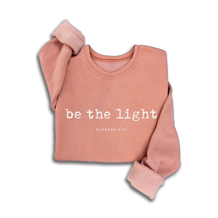 BE THE LIGHT MINERAL SWEATSHIRTS for wholesale by HRTandLUV