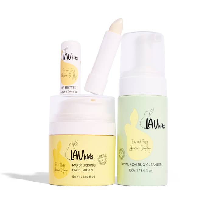 Complete Face Trio with Moisturising Face Cream for wholesale by LAV Kids