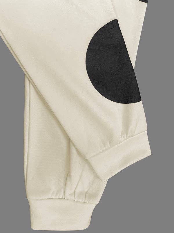 WHITE BLACK Long Sleeves Loose Pockets Polka-Dot Mock Neck Mini Dresses for wholesale on Faire9