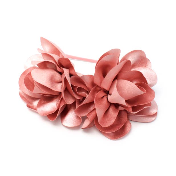 Inca UK – wholesale Fashion headband – women's – Large Pink double flower on an aliceband2
