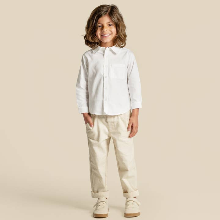 Designer Kidz - Wholesale Trousers – Kids - Finley Linen Pants - Sand1