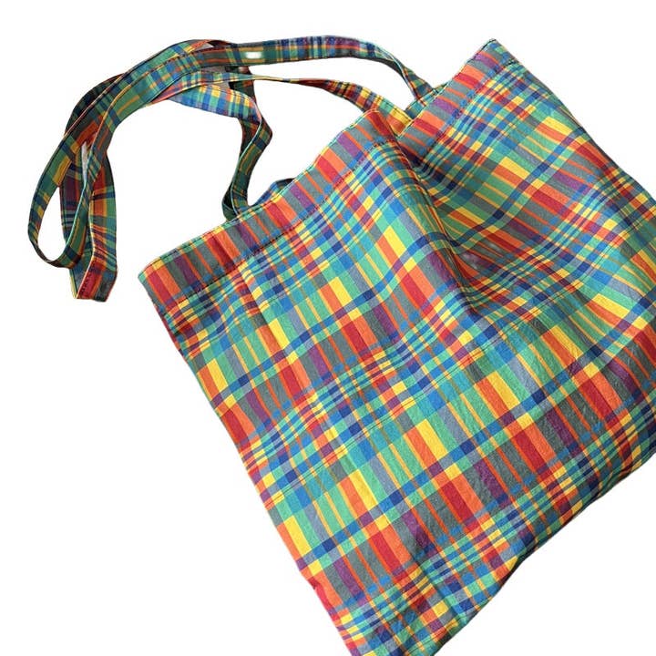 Iridescent Tartan Shoulder Bag Pure Cotton S5P272 for wholesale by alberalkirk