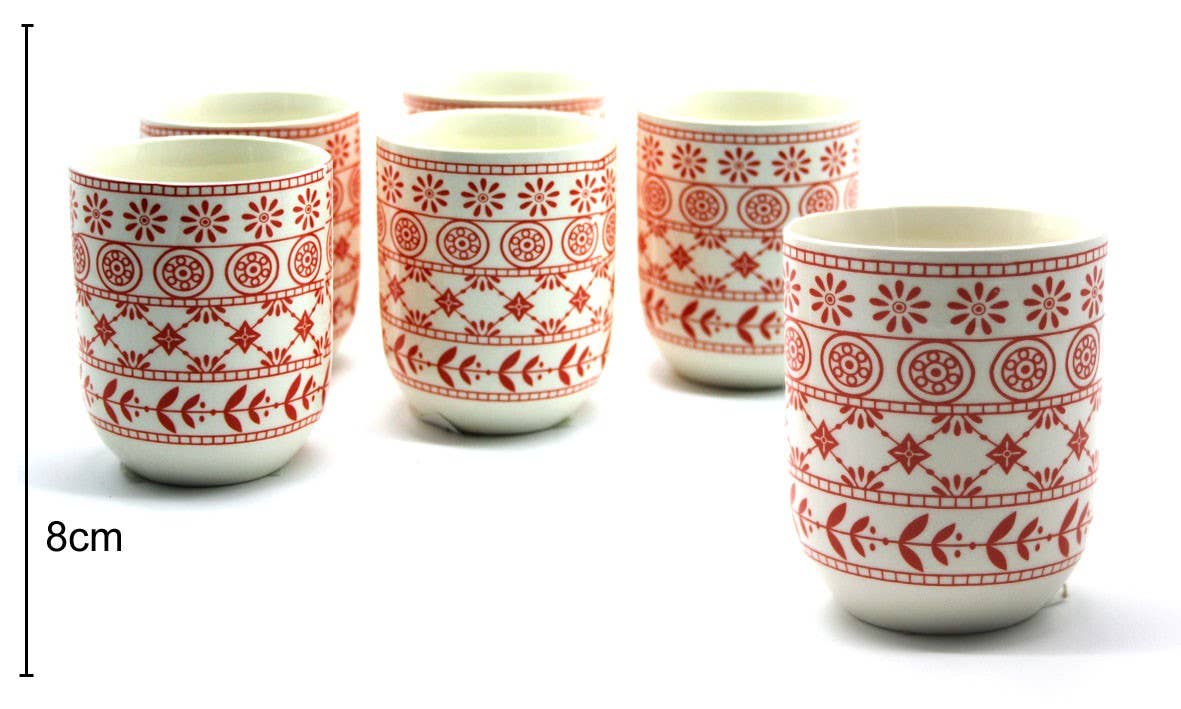 Esoterica Arte - Wholesale Drinking Glass/Cup - Ceramic Cups 8x6.5cm (6 pcs) #070