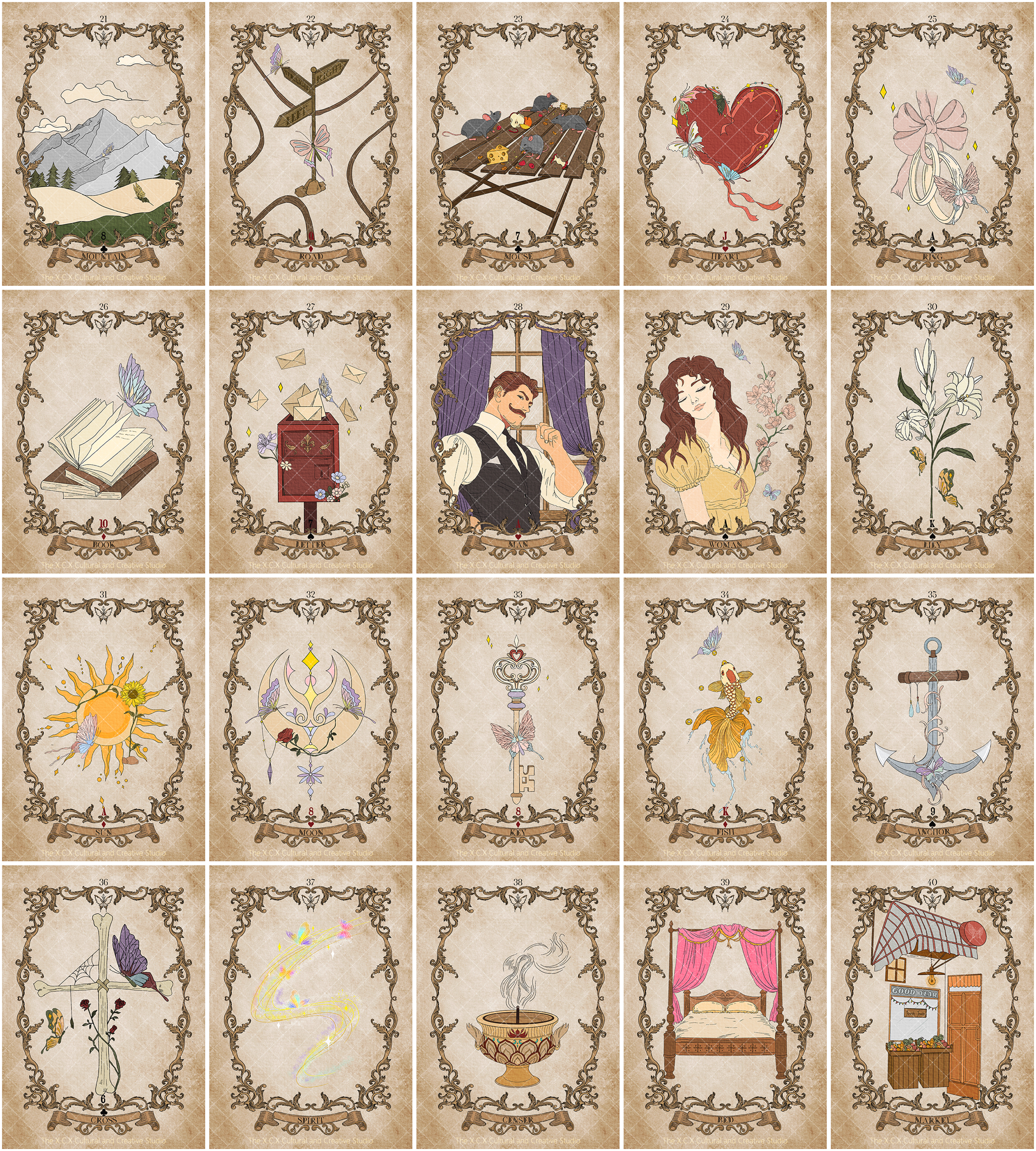 Vermilion Collection - Wholesale Tarot Cards - Psyche Lenormand6