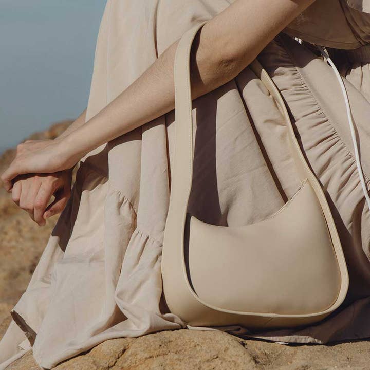 Melie Bianco - Wholesale Shoulder Bag - Women's - Willow Bone Recycled Vegan Shoulder Bag7