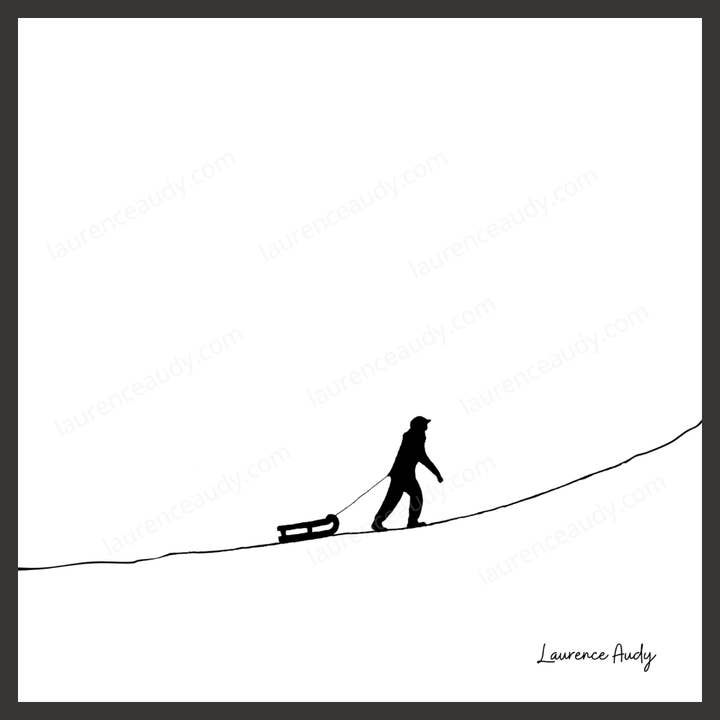 Display minimalist drawing Mountain 07 for wholesale by LAURENCE AUDY CROQUIS