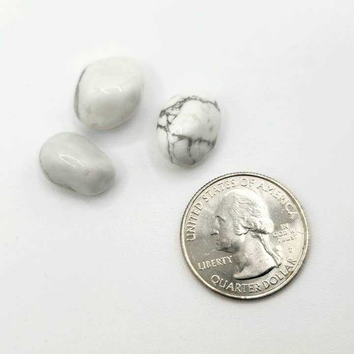 Meraki Gemstones – Pedra/cristal espiritual por atacado – Pedras Roladas de Howlite Branca 10-20mm (0,5kg/1,1lbs)4