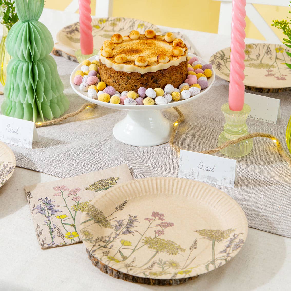 Talking Tables UK – wholesale Disposable napkin – Eco-Friendly Recycled Paper Floral Napkins | 20 Pack |6