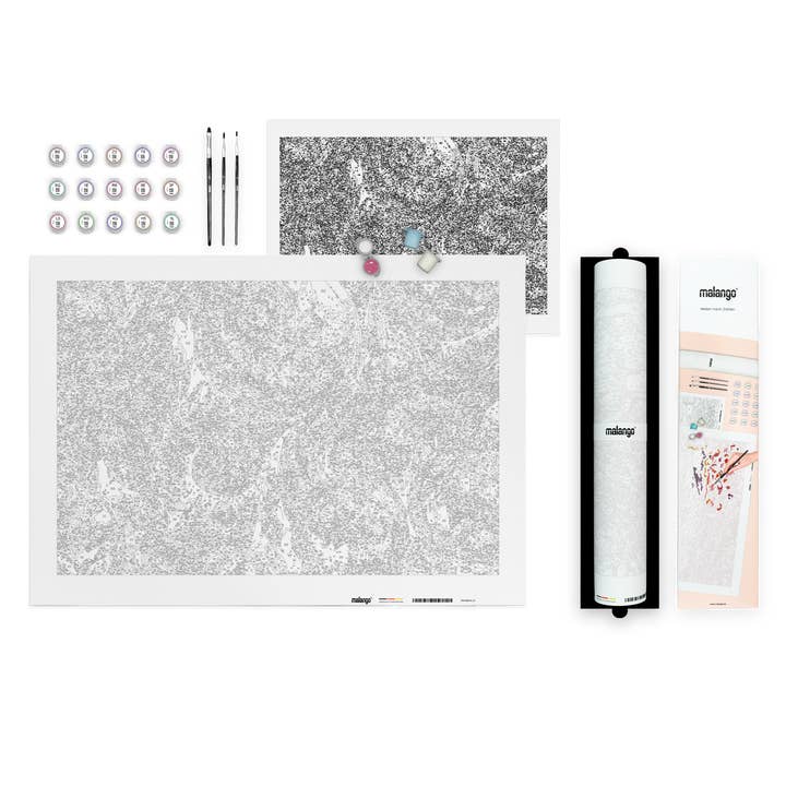 malango - Vente Kit de bricolage - Peinture par numéros - buissons de citrouilles2