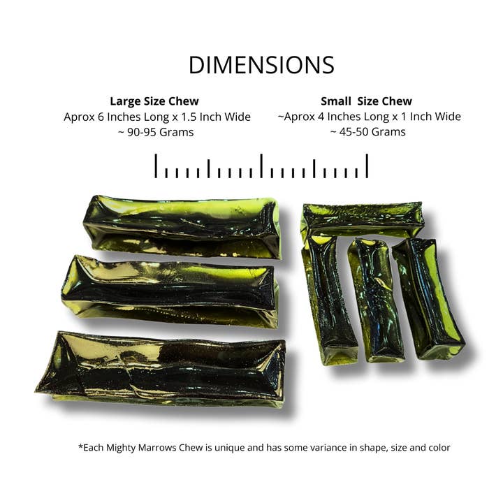 Wag & Bright Supply Co. - Wholesale Pet Bone/Rawhide - Dog - Mighty Marrows Collagen Dental Chew - Spirulina Beef - SM/LG