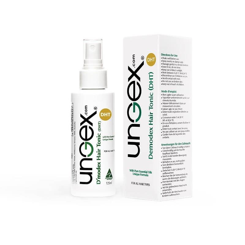 Ungex Pty Ltd - Venta al por mayor Tratamientos para el cuero cabelludo/cabello - Tónico capilar Demodex (DHT) 125 ml