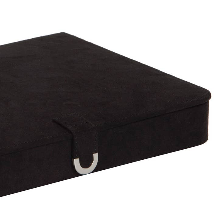 Mele and Co - Wholesale Jewelry Box/Organizer - Mele and Co Cameron Plush Fabric Jewelry Box in Black