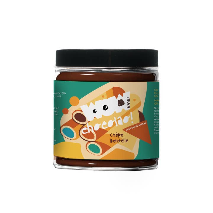 Crepe Dentelle chocolate Spread - 250ml for wholesale by WOW Chocolao!