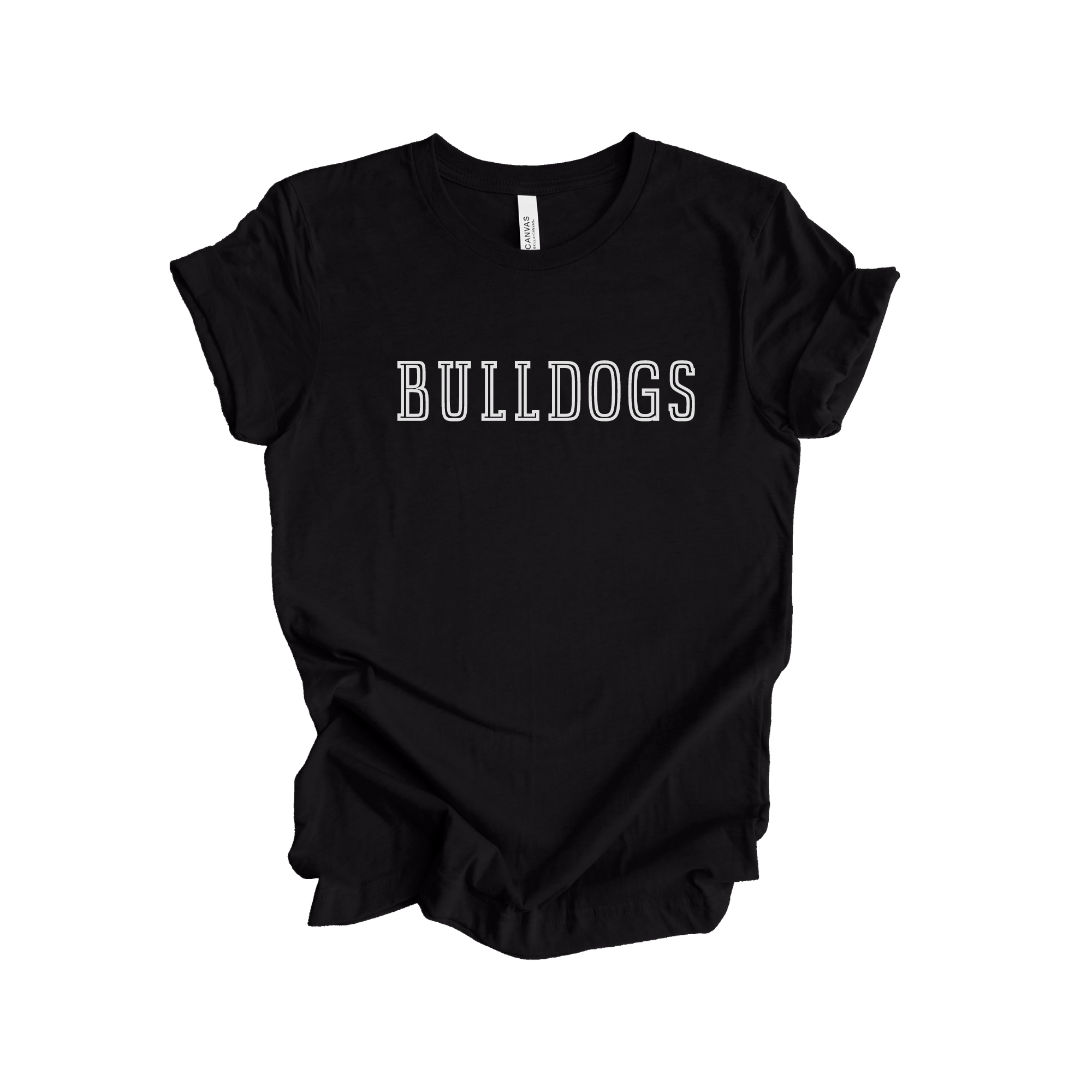 Fan Gear Central - Wholesale Screen Printed T-Shirt - Women's - Bulldogs Mascot School Graphic Tee0