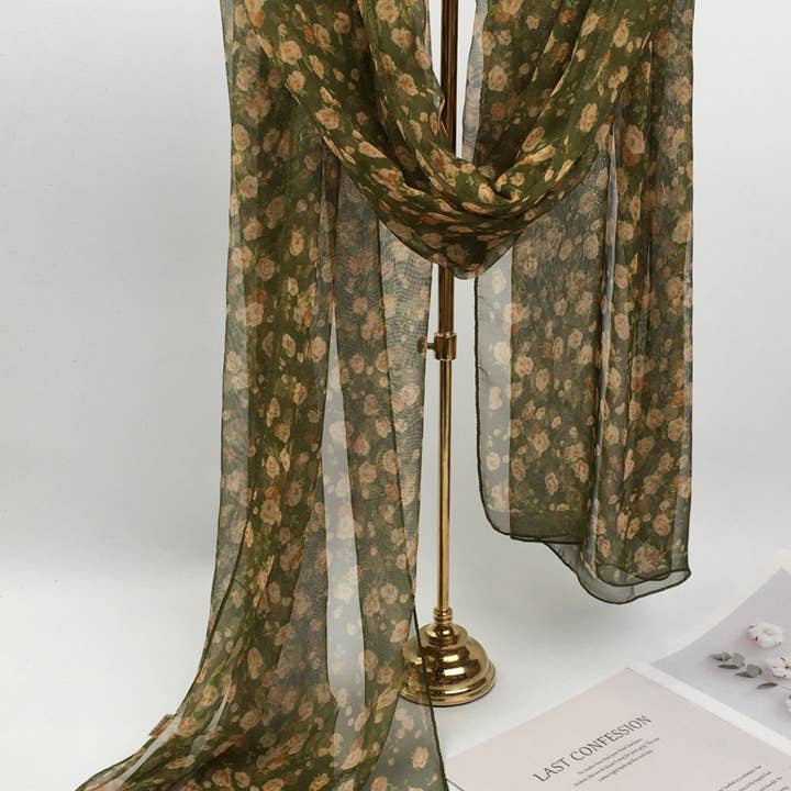 Funkyrel® Atzbranding Limited - Vente Écharpe – femme - Scarvii - Écharpe et Châle à Imprimé Floral7