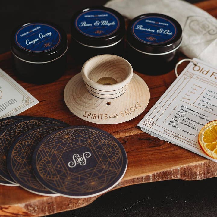 Spirits WIth Smoke - Wholesale Cocktail Shaker - Cocktail & Food Smoking Tool | Single Saucer