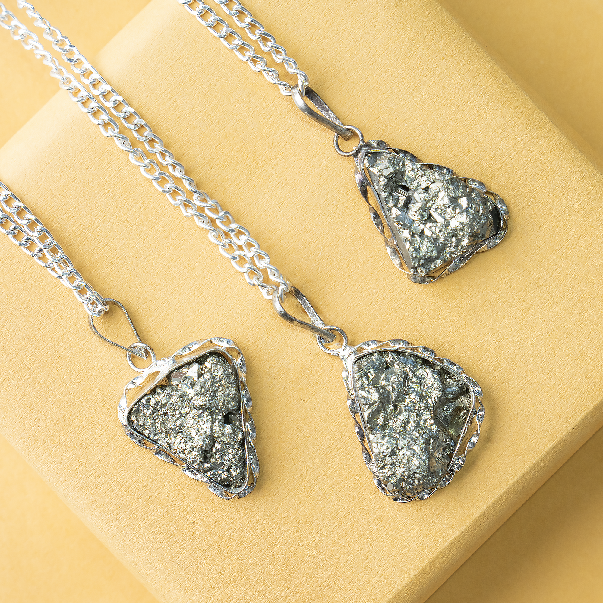 Soothing Crystals - Wholesale Pendant/Charm Necklace - Crystal Pendant | Pyrite Pendant | Wealth & Protection2