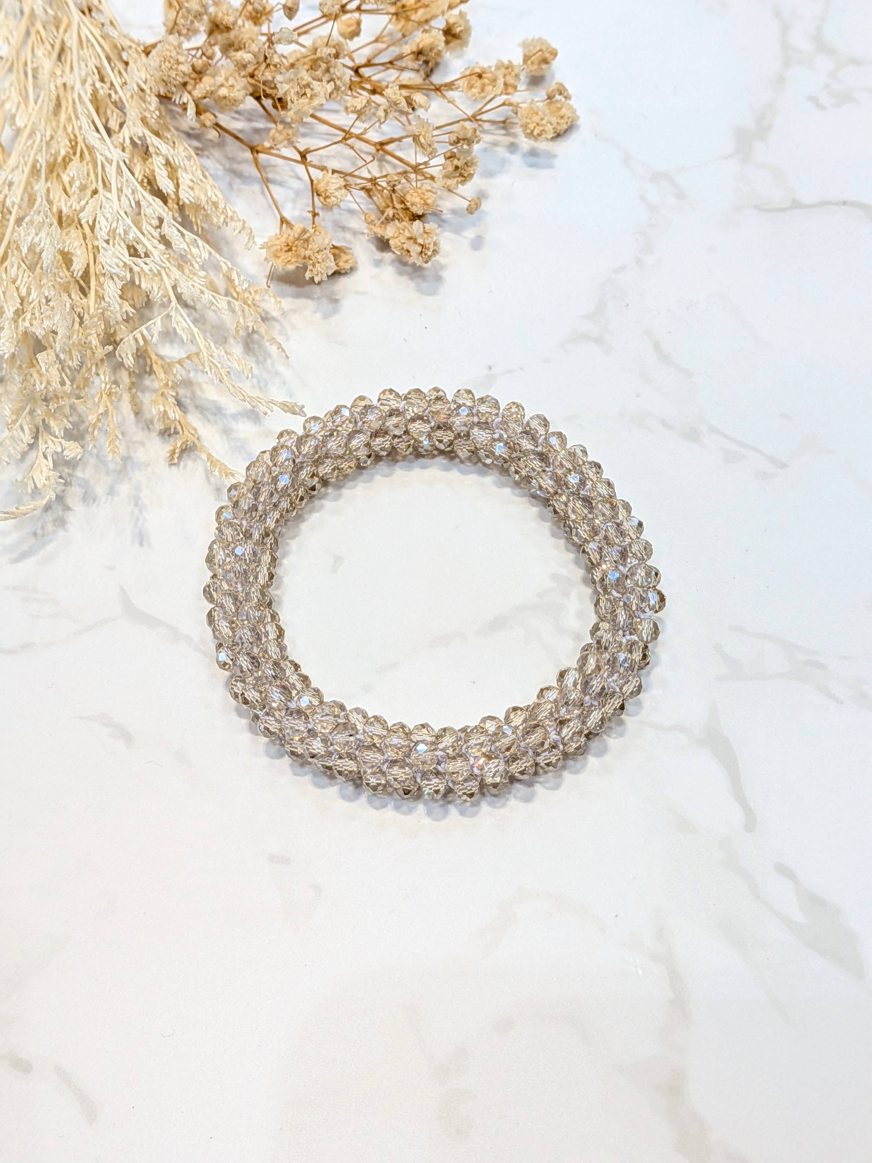 LOLO & YAYA - Wholesale Link & Chain Bracelet - White-tone crystal effect bracelet5