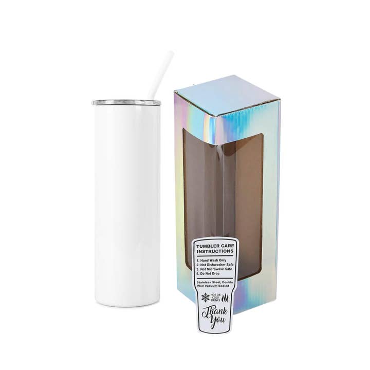 MakerFlo - Wholesale Insulated Mug/Tumbler - 20oz Skinny Sublimation Tumbler