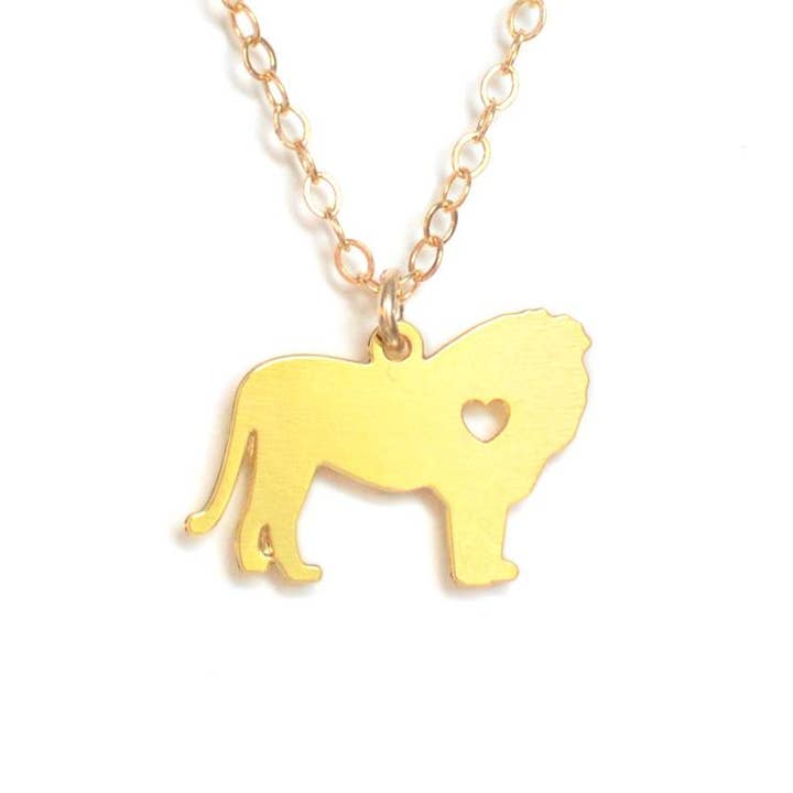 Collana con ciondolo Lion Love Fauna per la vendita all'ingrosso da parte di Brevity.