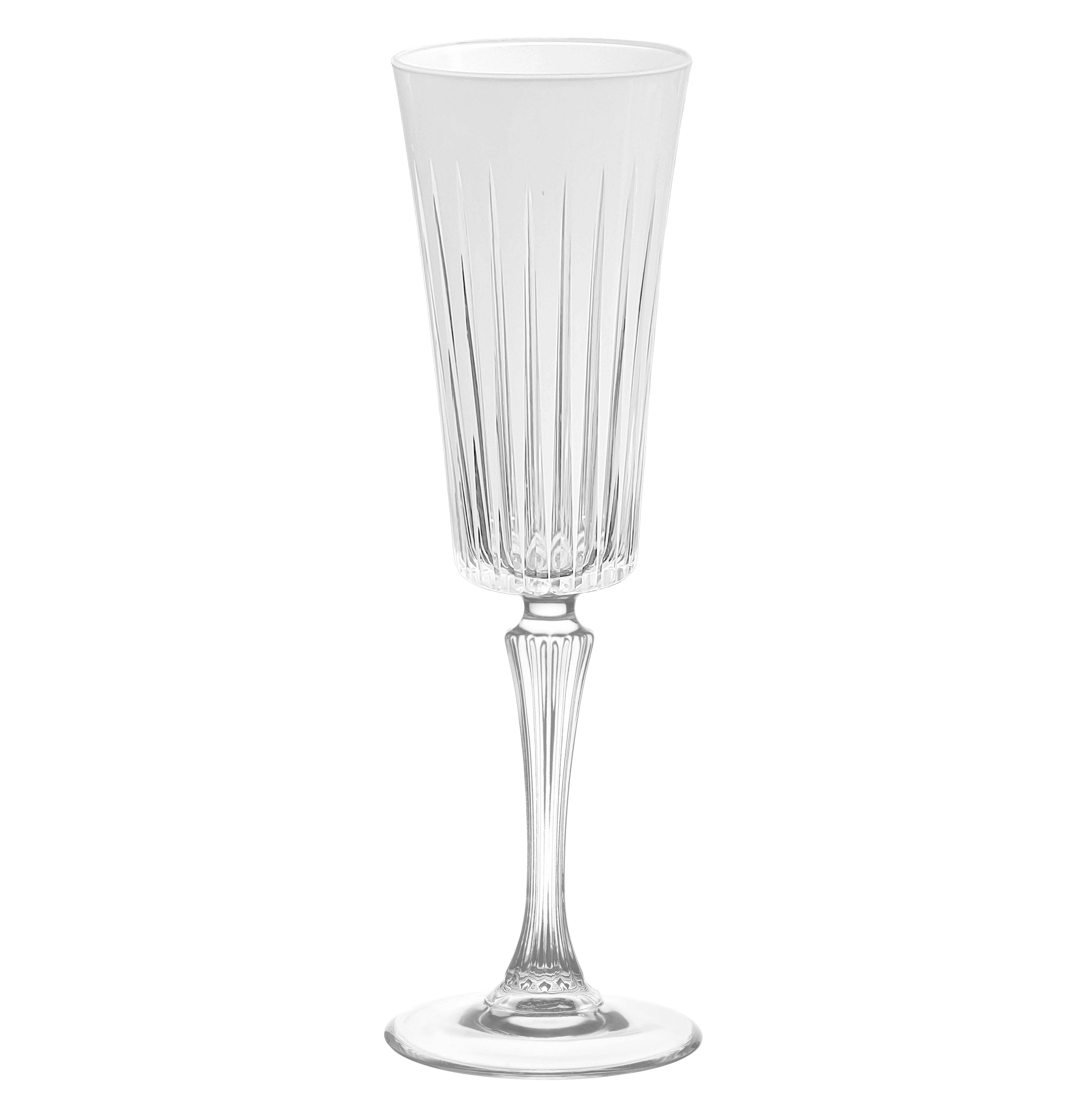 Barski – wholesale Champagne flute – Onyx Champagne Flute, White, 7 oz. Set of 61
