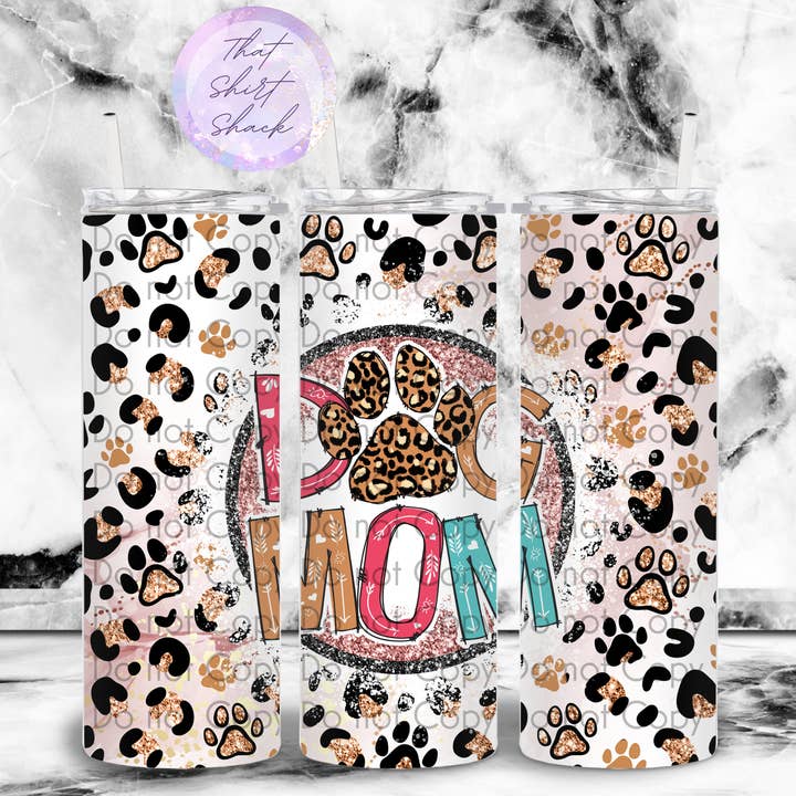 Dog Mom - Glitter Tumbler for wholesale by That Shirt Shack