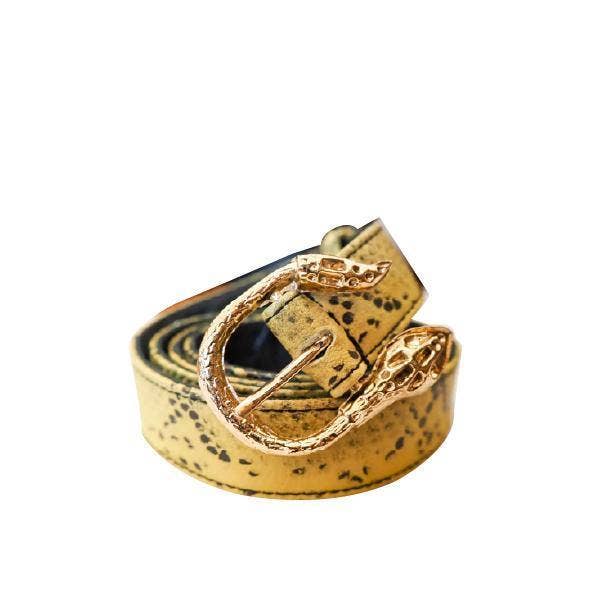 Cadelle Leather – wholesale Belt – Women's – Cairo Leather Belt | Bottle Green Snake Skin6