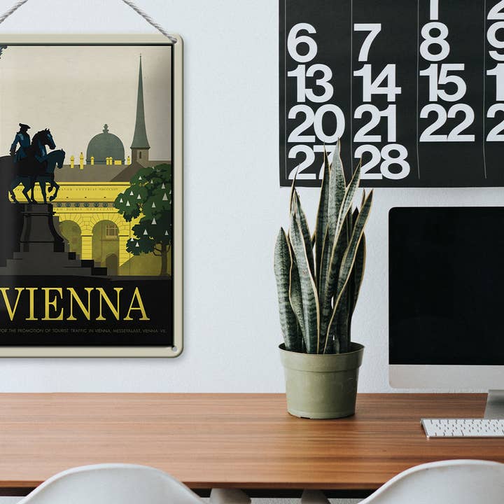 Femer - Wholesale Sign - Tin Sign Travel 20x30 cm Vienna Austria Messeplatz2