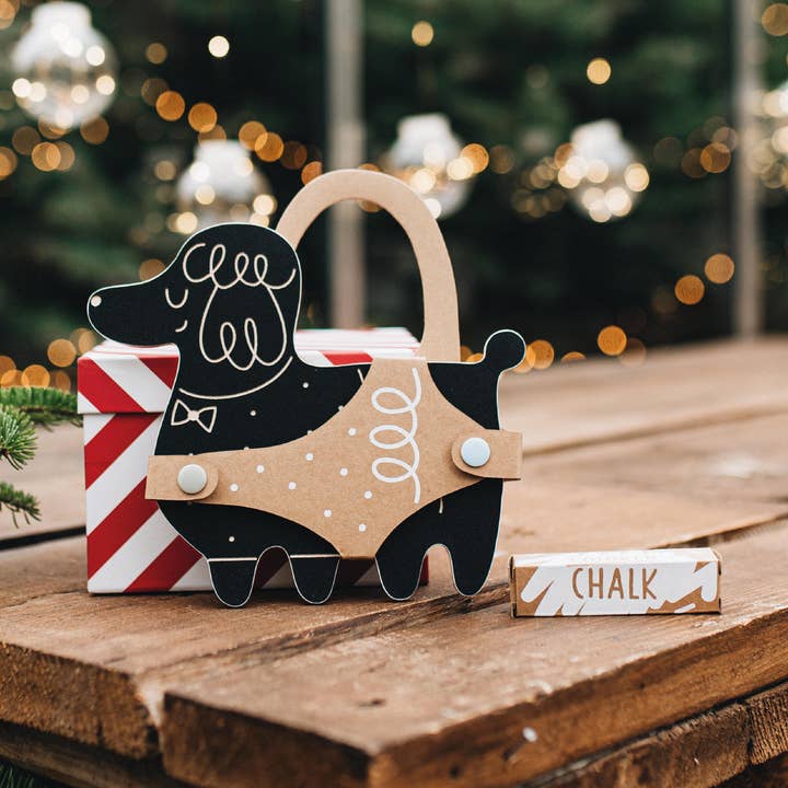 Caniche, pizarra en forma de animal/con tiza para venta al por mayor de milin