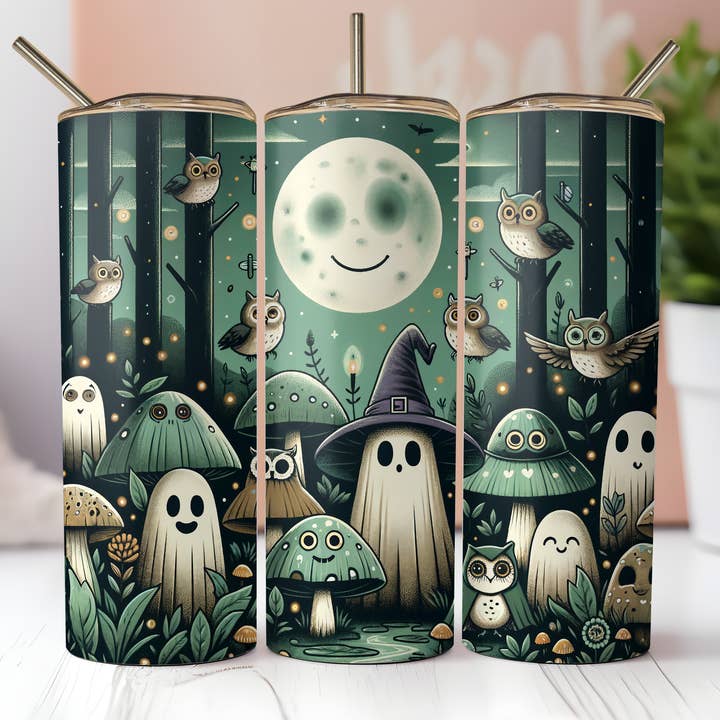 Spøgelsessvampe - Halloween 20oz Slank Tumbler for engroshandel hos Dogwood Graphics & Design