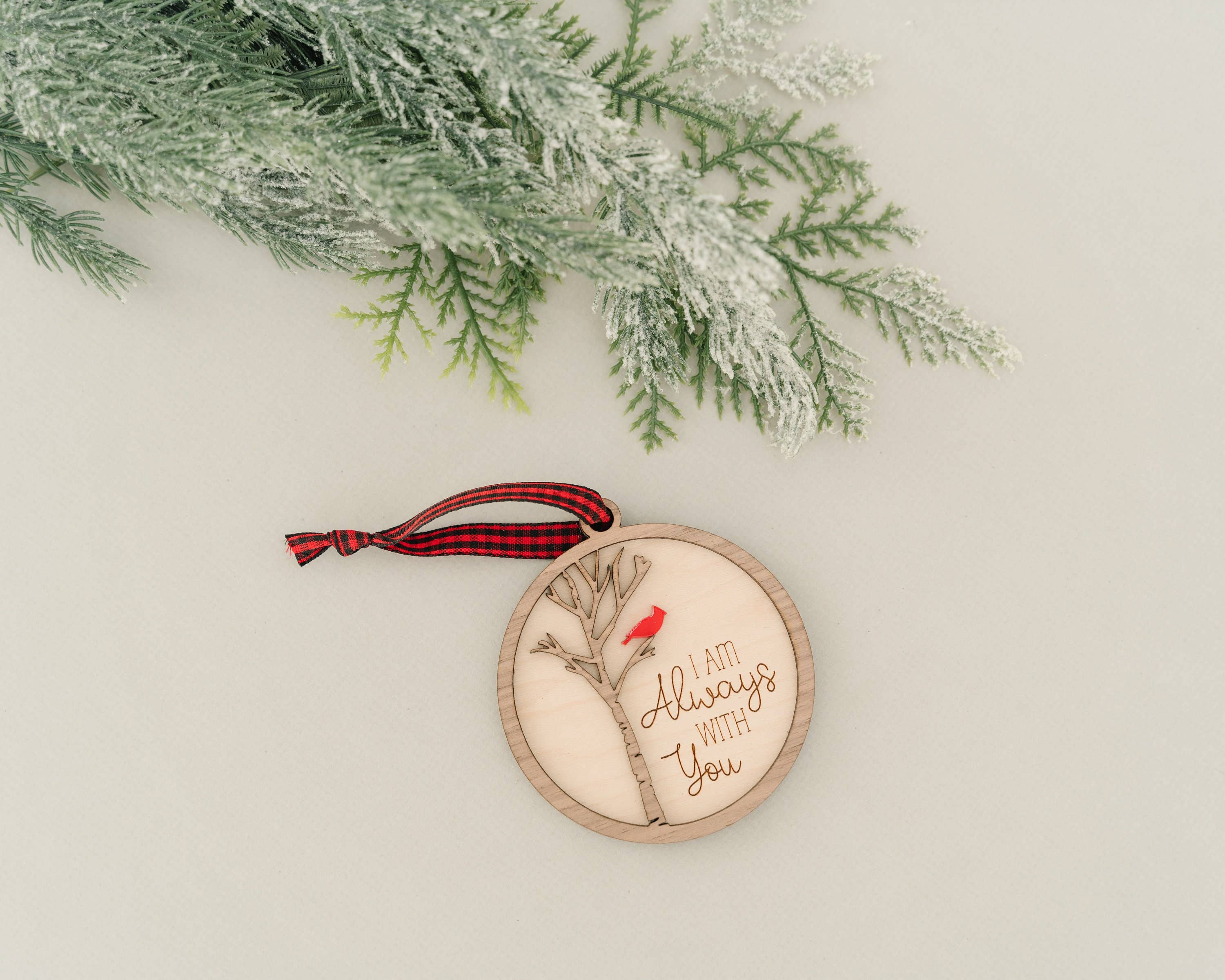 Woodlander Workshop - Wholesale Ornament - Cardinal Always With You Christmas Holiday Ornament1