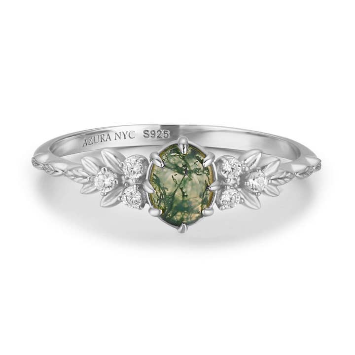 Ring aus Wildblumenmoos-Achat© für den Großhandel von Azura Jewelry