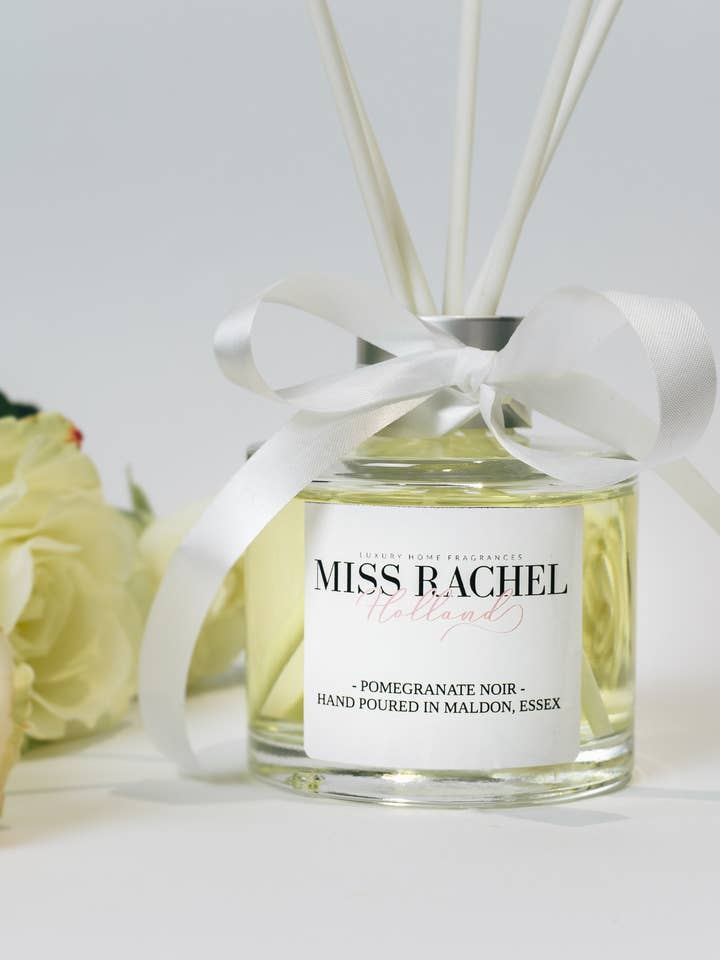 Pomegranate Noir Luxury Reed Diffuser for wholesale by Miss Rachel Holland