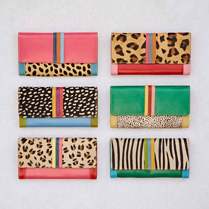 The Paper High Gift Company Limited - Venta al por mayor Cartera - Mujer - Bolso de mano de piel reciclada multicolor, hecho a mano
