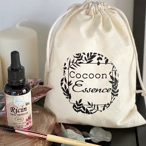 Cocoon’Essence - Vente Trousses de maquillage/cosmétique - Pochette coton écoresponsable Cocoon'Essence
