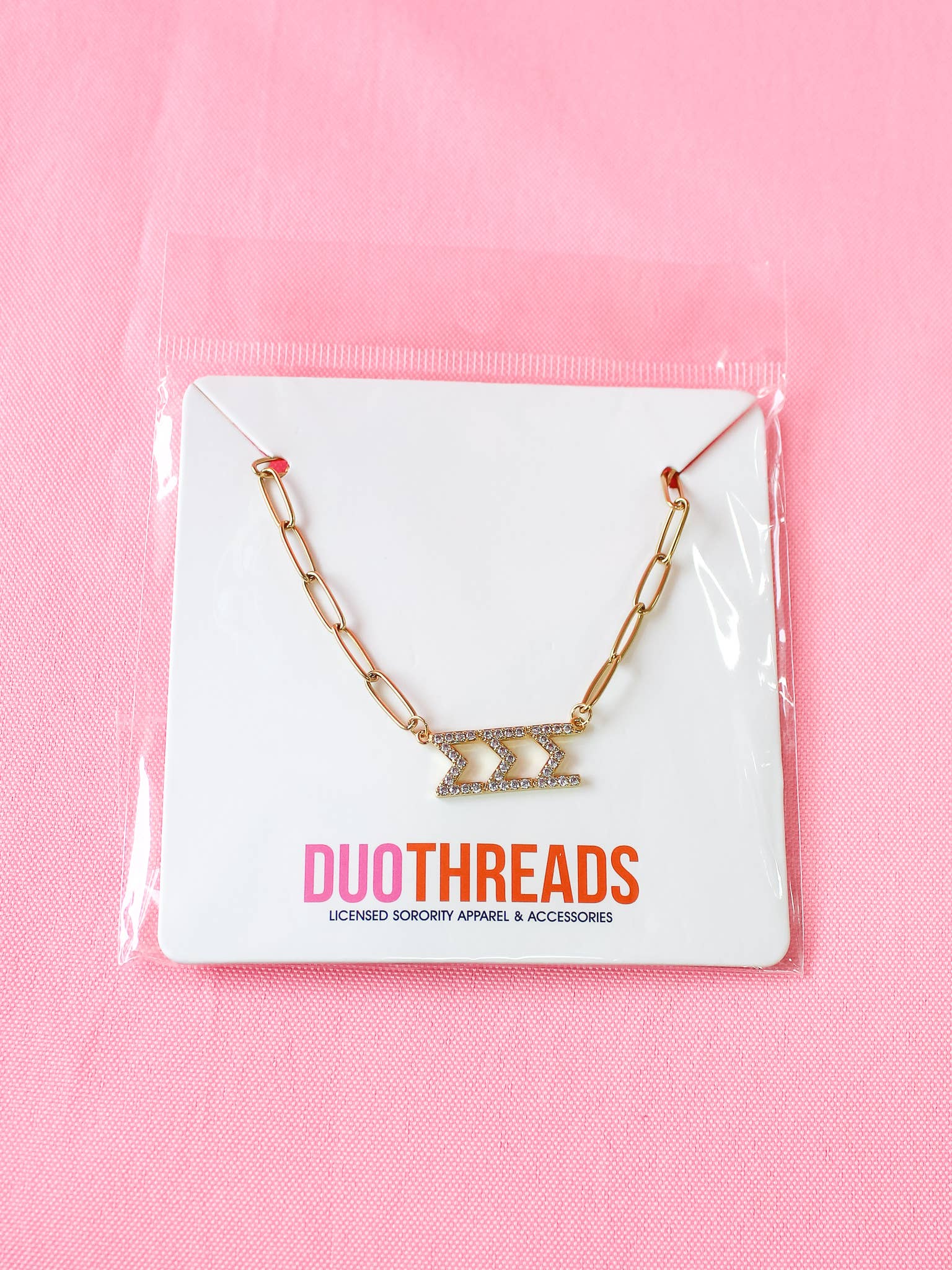 Duo Threads - Wholesale Pendant/Charm Necklace - Rhinestone Sorority Necklace22