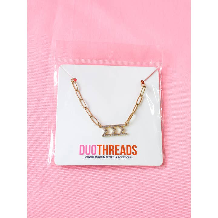 Duo Threads - Wholesale Pendant/Charm Necklace - Rhinestone Sorority Necklace22